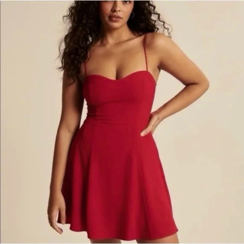 Abercrombie & Fitch Vibrant Red Dress